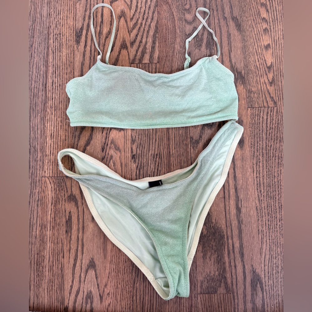 Triangl Green Sparkle Bikini Set